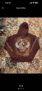 Gildan Iron Horse Saloon Bike Week 2013 Zip-Up Hoodie Brown Size M